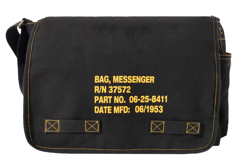 Rothco Heavyweight Canvas Classic Messenger Bag with Military Stencil