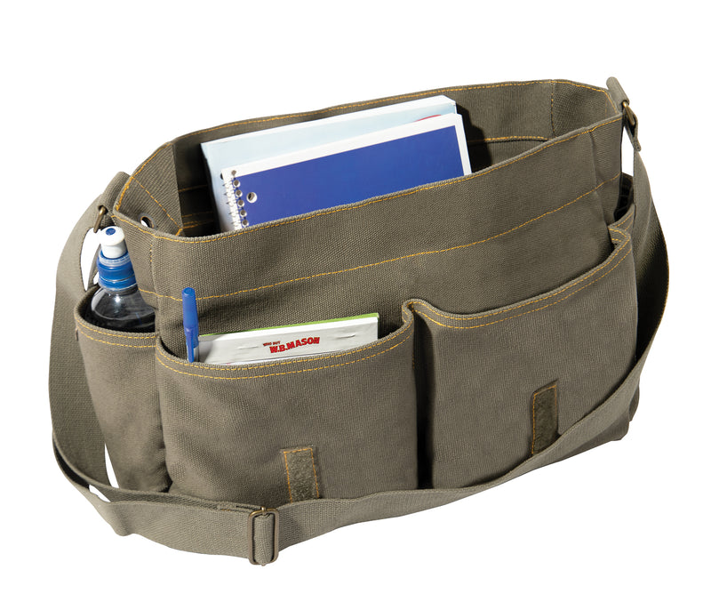 Rothco Heavyweight Canvas Classic Messenger Bag with Military Stencil