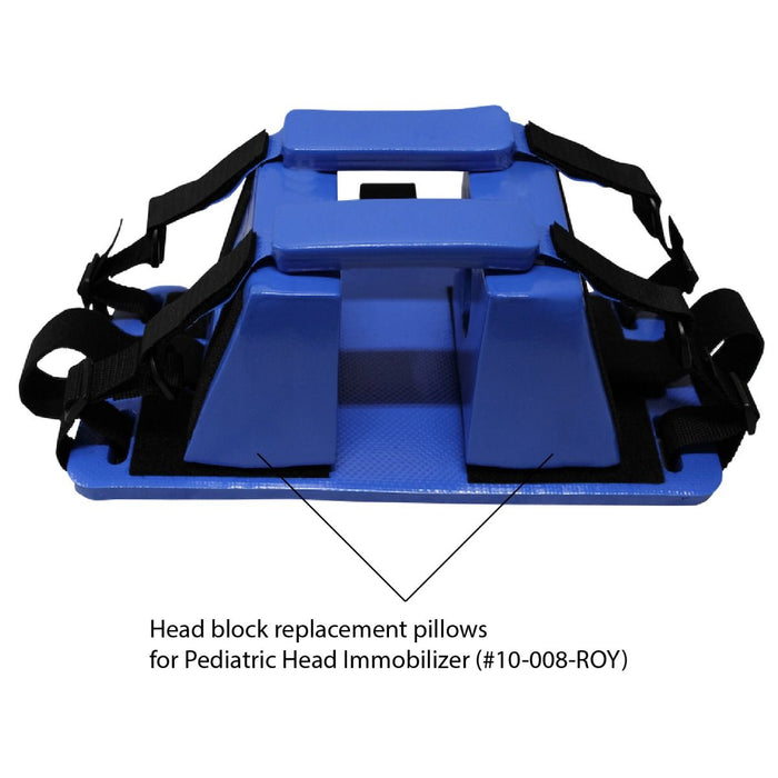 Kemp USA Pediatric Head Immobilizer Blocks (Pair), Royal Blue