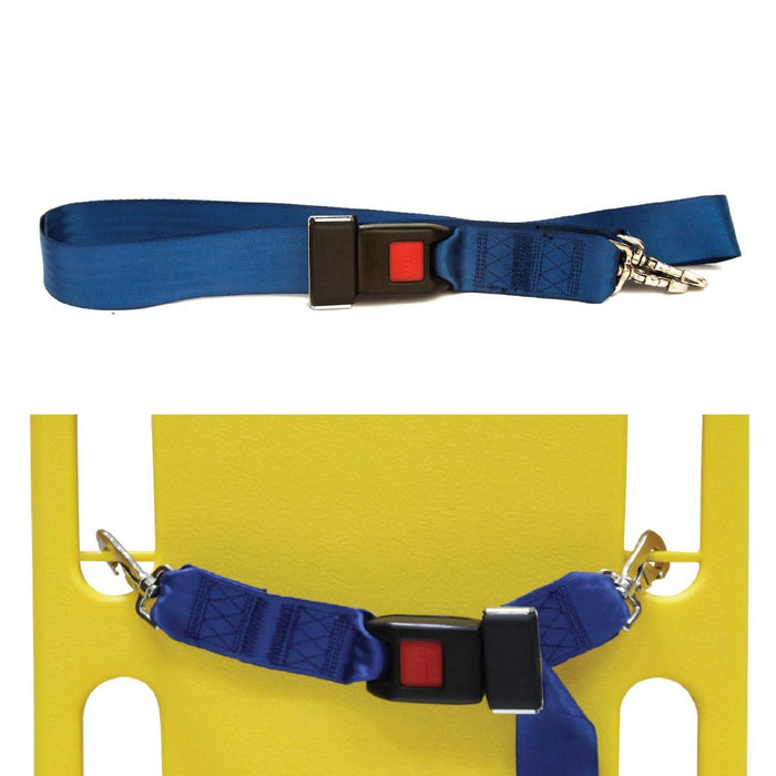 Kemp USA Two Piece Spineboard Strap with Metal Seat Belt Buckle