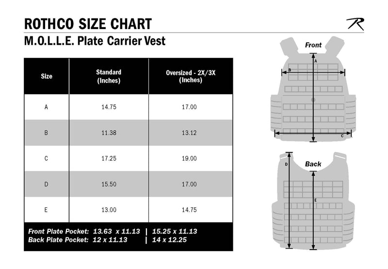Rothco Laser Cut MOLLE Plate Carrier Vest
