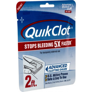 QuikClot Advanced Clotting Gauze, 3 Pack 3” x 24” Hemostatic Gauze